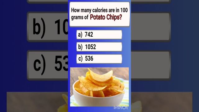 Calories in potato chips