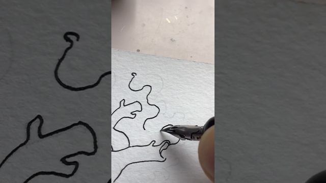 Рисую сердце, пером и тушью #рисование #графика #художник смотреть онлайн