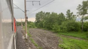 Cab View Train Russia. "Vydrino (Buryatia) - Irkutsk"