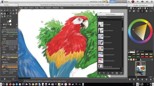 SLOS GIMP Painter teste 5 смотреть онлайн