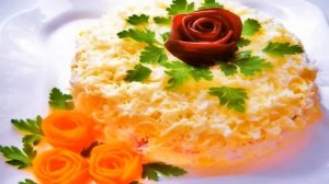 Как красиво украсить салат, блюдо, праздничный стол. Красивое оформление  закусок. Salad Decoration