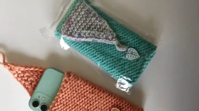 ? Вязаный ЧЕХОЛ для Айфона, телефона (спицы)? / ? Knitted COVER for iPhone, phone (needles) ?.