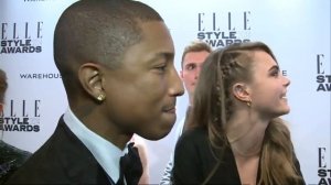 Cara Delevingne video bomb! Cara barges into Pharrell's interview at Elle Style Awards