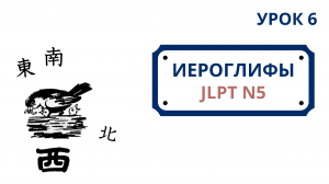 Японские иероглифы JLPT N5  | Урок 6 (前、後、外、左、右、東、西、南、北、名)