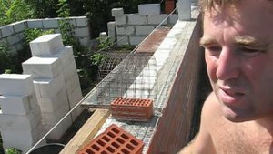 Кладка стен. Пеноблок и облицовочный кирпич.