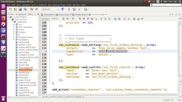 Wordpress Theme Development tutorial from scratch (Part 27) Register Theme Customizer Panel Setting