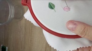 Лепесток цветка, простая двусторонняя гладь