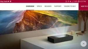 LG CineBeam HU915QE & LG CineBeam HU915QB 2022 4K laser projectors models Launches in Canada