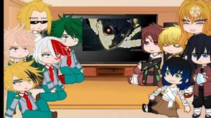MHA + Kimetsu no yaiba reacts to each other|МГА + Клинок рассекающих демонов реагируют друг на друг