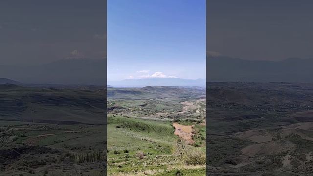Гора Арарат. хорошо видна в солнечный день. Смотрим из Армении. Сама гора находится в Турции с 1918