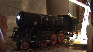 Модель паровоза из бумаги картона метала Частина 3