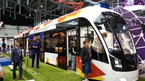 Трамвай 71 923м "Богатырь М" на Иннопроме 2019