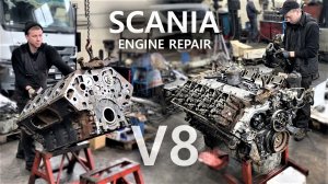 сборка ДВС DC16 04 scania R 500 часть1