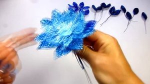 "Сновидение". Урок 3 - Лотос из бисера, сборка / "Dream". Lesson 3 - Beaded lotus, assembling