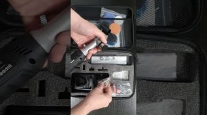 Shine Systems NanoPolisher - аккумуляторная полировальная мини машинка (iBrid), набор в сумке