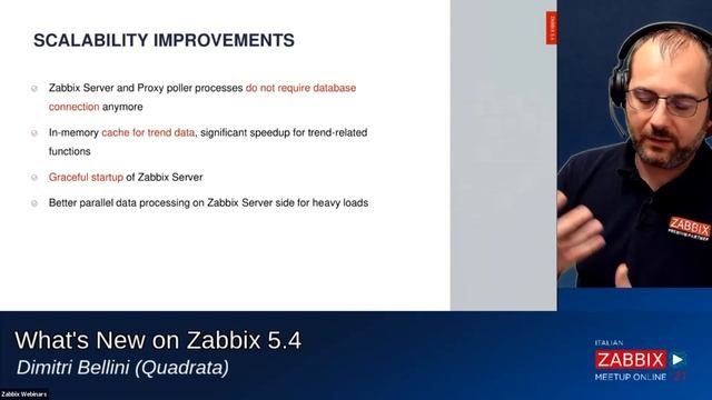 What's new in Zabbix 5.4 by Dimitri Bellini, CEO, Quadrata, Italy смотреть онлайн