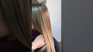 Частичное осветление волос в технике начёс