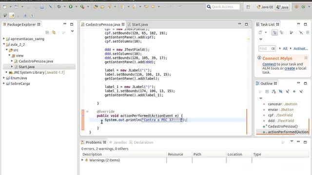Aula 2 - Interface ActionListener смотреть онлайн
