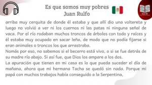 Es que somos muy pobres | Juan Rulfo ? #audiolibro #ele