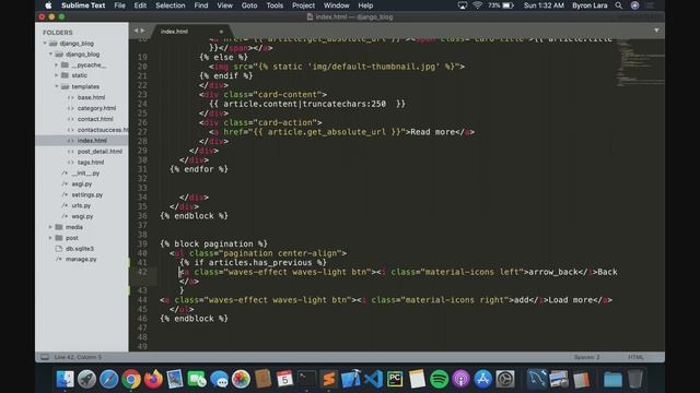 Django 3.0 Tutorial articles / news website |  Pagination