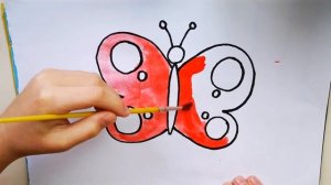 Как нарисовать бабочку. Бабочка. Мультик раскраска для детей.