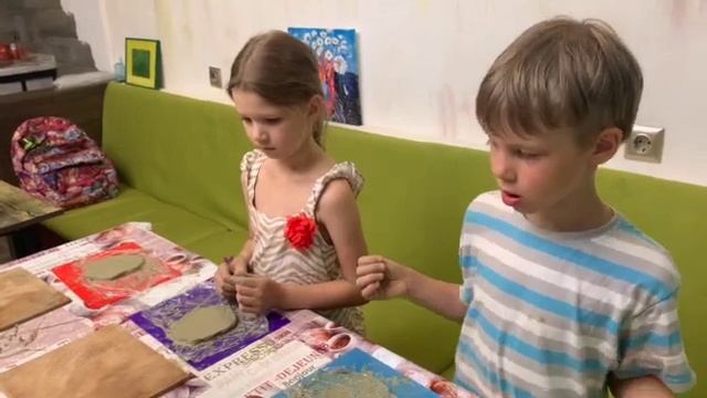 Мастер-класс "Отпечатки растений на глине"