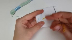 Вышивка имени на фетре.