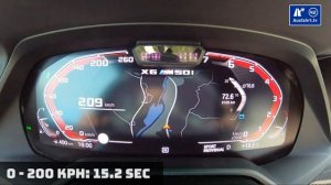 2020 BMW X6 M50i (G06) 0-100 kmh kph 0-60 mph Tachovideo Beschleunigung Acceleration