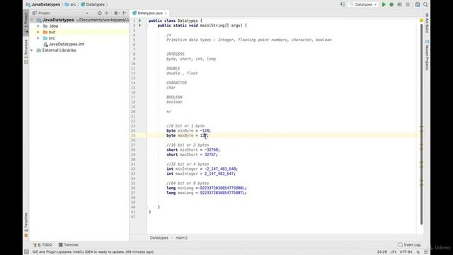 2 Understanding byte, short, int, long смотреть онлайн