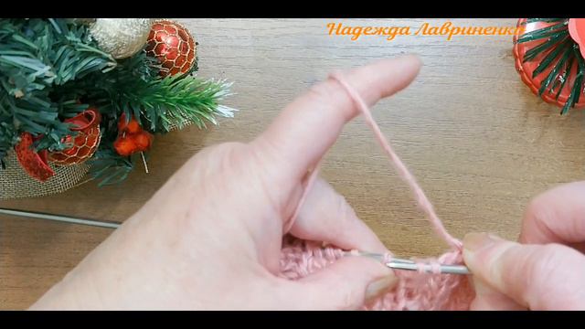 Красивый узор для шапочки /легкий и плотный узор спицами