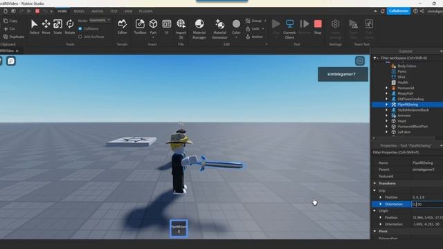 How to Make a Simple Sword in Roblox Studio смотреть онлайн
