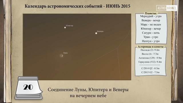 Астрономический календарь: июнь 2015