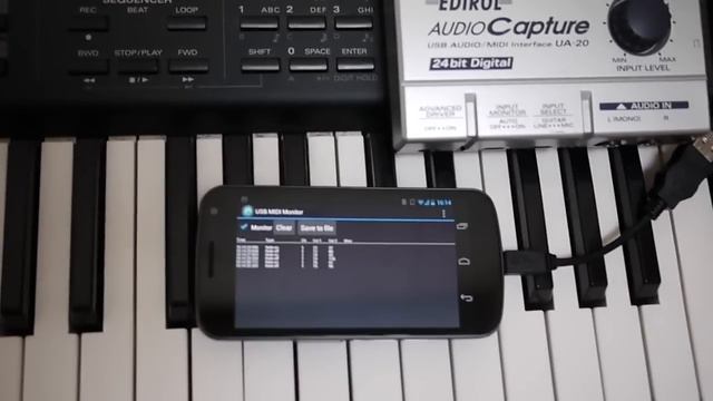 USB MIDI MONITOR(android+MIDI IN) смотреть онлайн