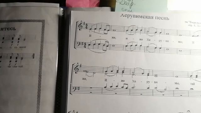 Херувимская на " Видя разбойник" обр. К. Постернака. Нотный разбор . Все голоса.