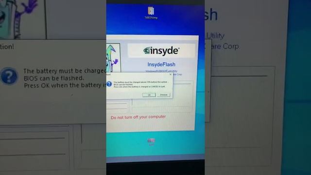 Как обновить bios на ноутбуке Dell без батареи (АКБ) #shorts  #windows #биос #обновление