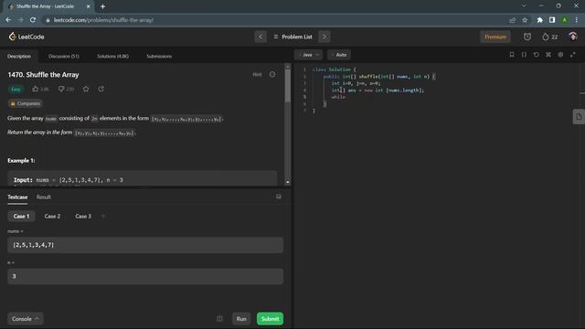 1470. shuffle the array || Leetcode || Java || TechCoder A.V