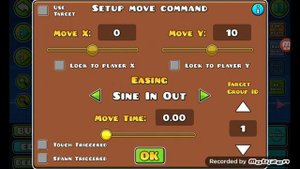 как двигать предметы в Geometry Dash