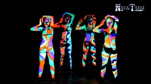 Светящийся  бодиарт + Strip Dance от Нокстон / Glow Body Art + Strip Dance (full version)