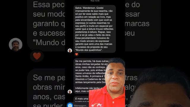 Feedback do autor de "As tentações de Santo Antão"