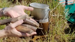 Подкаст: Печь - щепочница ИЗ котелка, возможно? Тест - драйв.