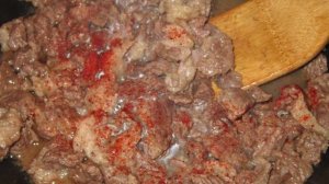 Капуста тушеная с говядиной