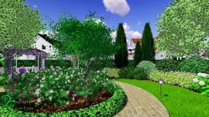 Ландшафтный дизайн участка 9 соток.