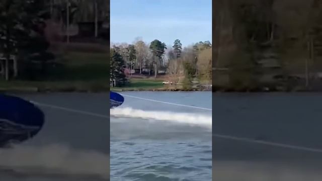 crashed into the water