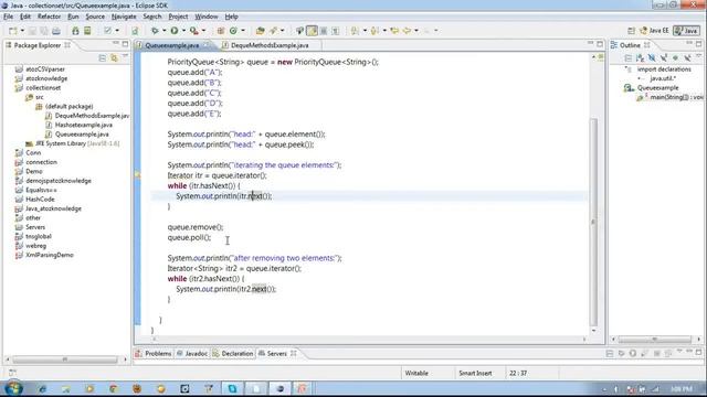 How Queue and Dequeue works in java collections with example