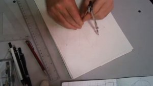 Черчение "Изометрическая проекция куба со вписанными в стороны куба окружностями."