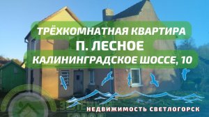 Трёхкомнатная квартира п Лесное Калининградское шоссе 10 | Недвижимость Светлогорск