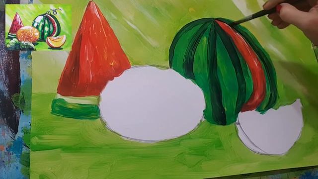 Рисуем Дыня,арбуз смотреть онлайн