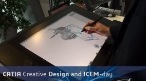 la Wacom Cintiq 24HD Touch en demonstration avec CATIA Natural Sketch de Dassault Systémes