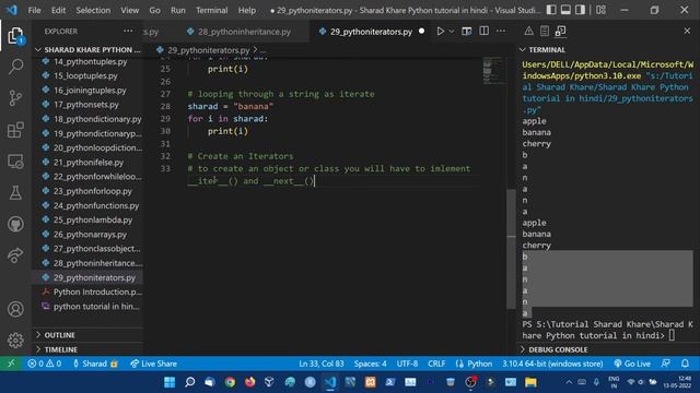 Iterators in Python || Complete Python Tutorial For Beginners in Hindi (With Notes) #29