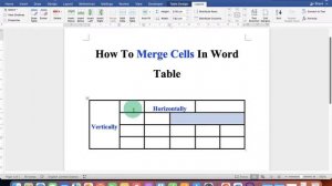 How To Merge Cells In Word Table - [ 2 Ways ]